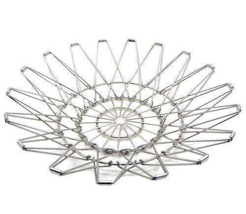 3040 Multipurpose Fruit Basket Stainless Steel Wire Bowl Foldable Basket For Vegetable Fruits Dining - Mr Urban Choices