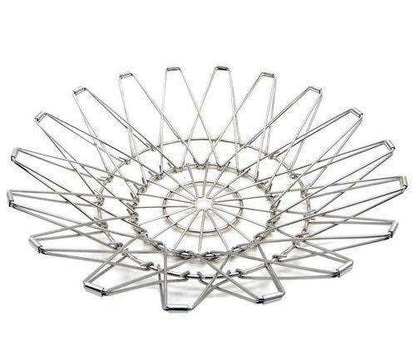 3040 Multipurpose Fruit Basket Stainless Steel Wire Bowl Foldable Basket For Vegetable Fruits Dining - Mr Urban Choices