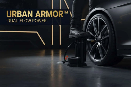 Urban Armor™ Dual-Flow – Heavy Duty Double Cylinder Foot Air Pump - Mr Urban Choices