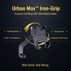 12674 Full Metal Body Bike  Scooty 360 Degree Rotating Mobile Holder Stand For Bicycle Motorcycle Scooty For Maps And Gps Navigation Fits All Smartphones (1 Pc)
