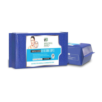 Beautiful Basics Normal Oily Skin Face Wipes (2 Pkts X 50 Pcs Wipes) - Mr Urban Choices