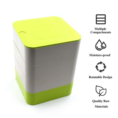 Urban Glow™ Spin-Case – 4-Layer 360° Rotating Jewelry Organizer Box - Mr. Urban Choices
