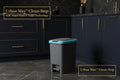 Apex Plastic Push N Pedal Dust Bin  Hands-free Operation Compact Design 6.5 Liters (1 Pc  Mix Color)