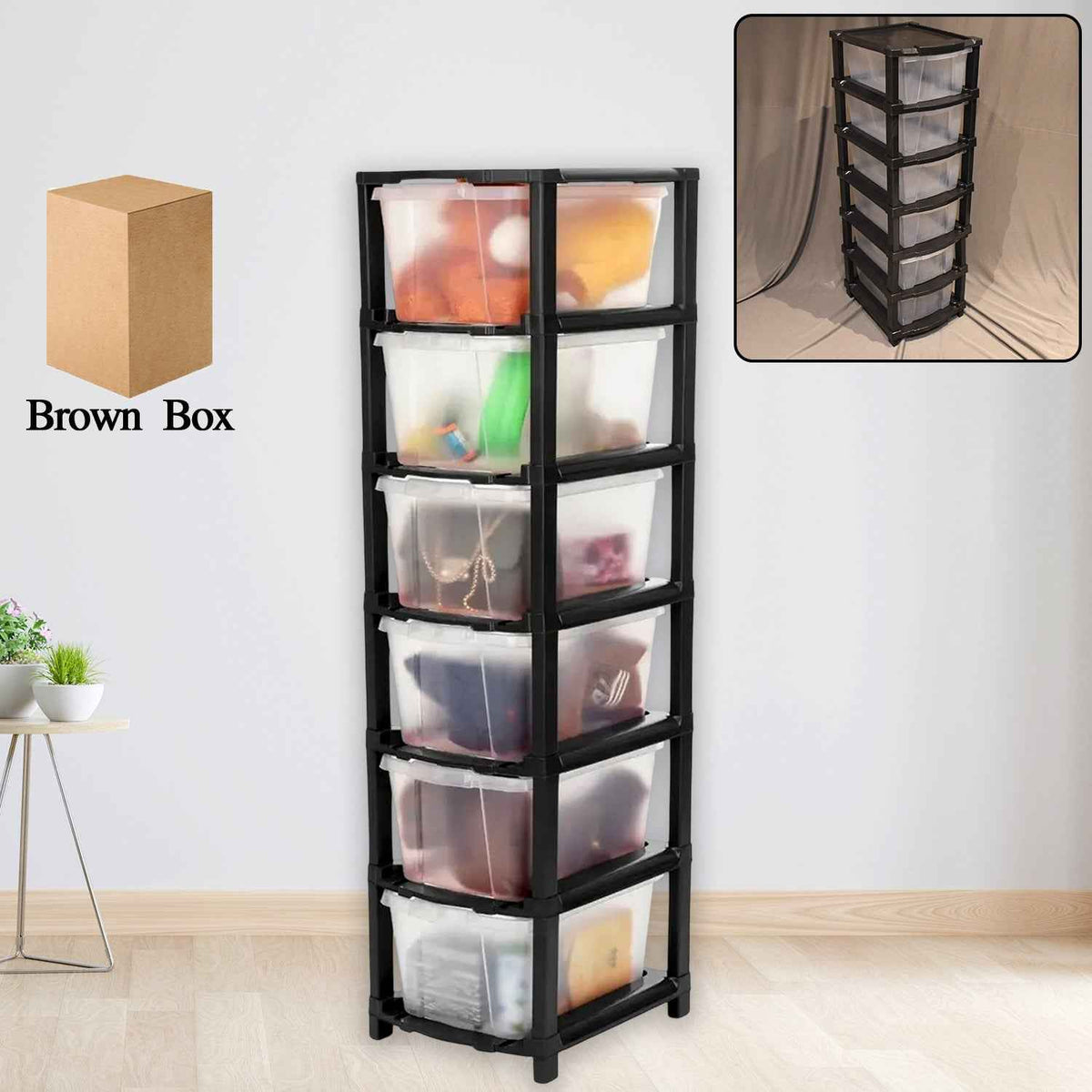 6-layer Modular Plastic Drawer Storage Cabinet - Mr Urban Choices