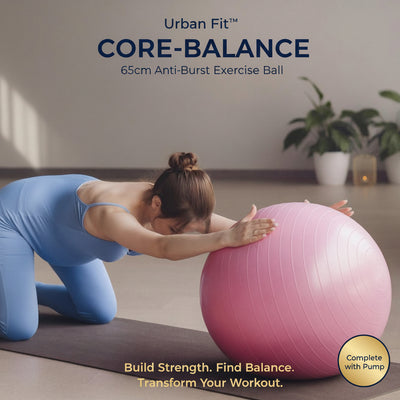 Urban Fit™ Core-Balance – 65cm Anti-Burst Exercise Gym Ball with Pump