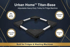 Adjustable Heavy-duty Fridge And Washing Machine Stand Base Trolley 50x50 Cm