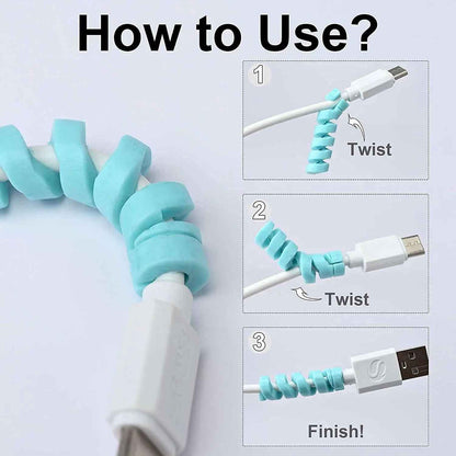 Spiral Charger Spring Cable Protector Data Cable Saver