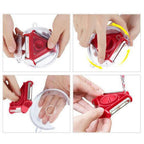 2937  3 In 1 Multi Function Three Use Rotary Hanging Round Planer Peeler And Cutter Vegetable Slicer Kitchen Tools Kitchen Gadgets