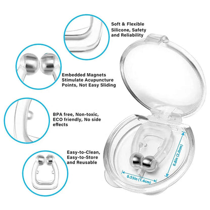 Urban Rest™ Magnetic Snore Stopper – Ultra-Soft Silicone Anti-Snoring Nose Clip - Mr Urban Choices
