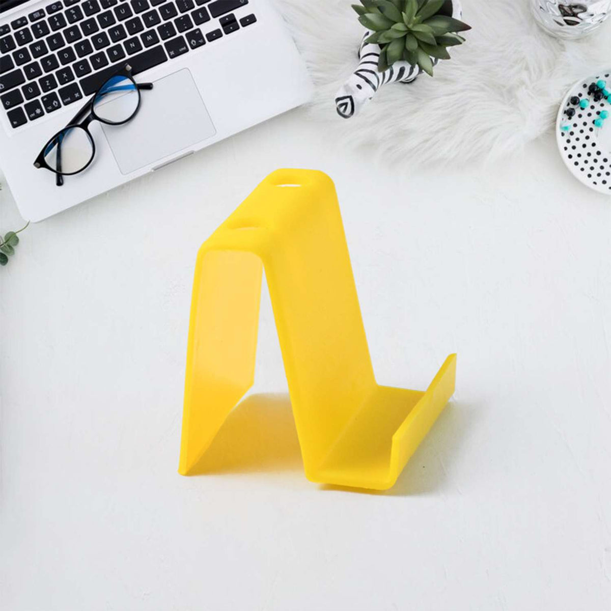 Multifunctional Plastic Mobile Phone Stand  Pen Holder (1 Pc  Mix Color)