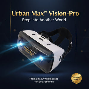 Urban Max™ Vision-Pro – Premium 3D VR Virtual Reality Headset for Smartphones