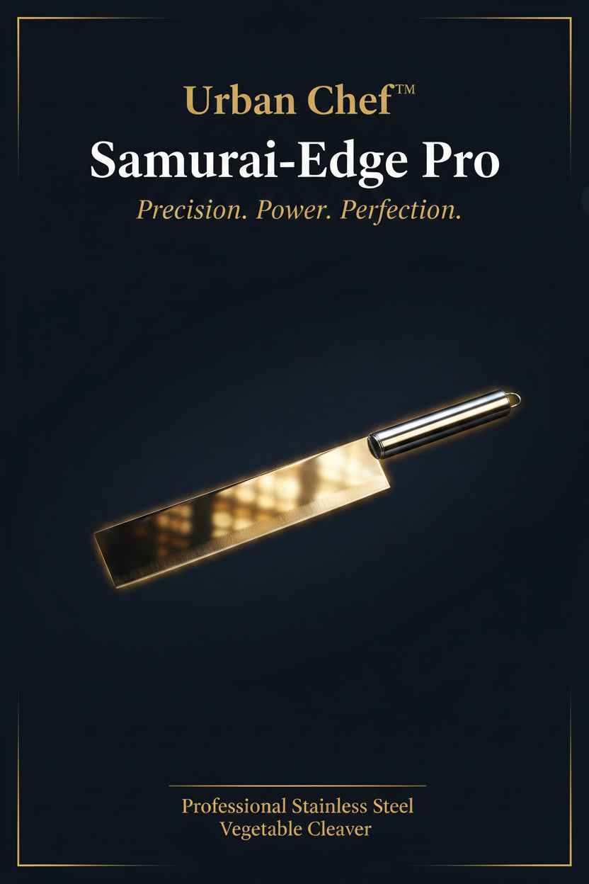 Urban Chef™ Samurai-Edge Pro – Professional Stainless Steel Vegetable Cleaver - Mr. Urban Choices