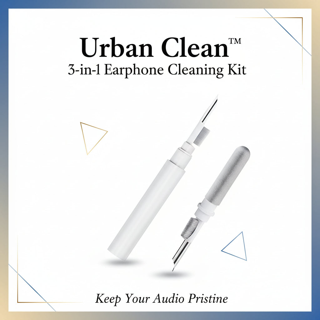 Urban Clean™ 3-in-1 Earphone Cleaning Kit – Multi-Function Brush for Buds & Charging Case