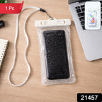 White Waterproof Phone Pouch Bag Mobile Cover (1 Pc)