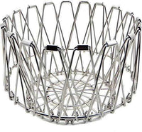 3040 Multipurpose Fruit Basket Stainless Steel Wire Bowl Foldable Basket For Vegetable Fruits Dining - Mr Urban Choices