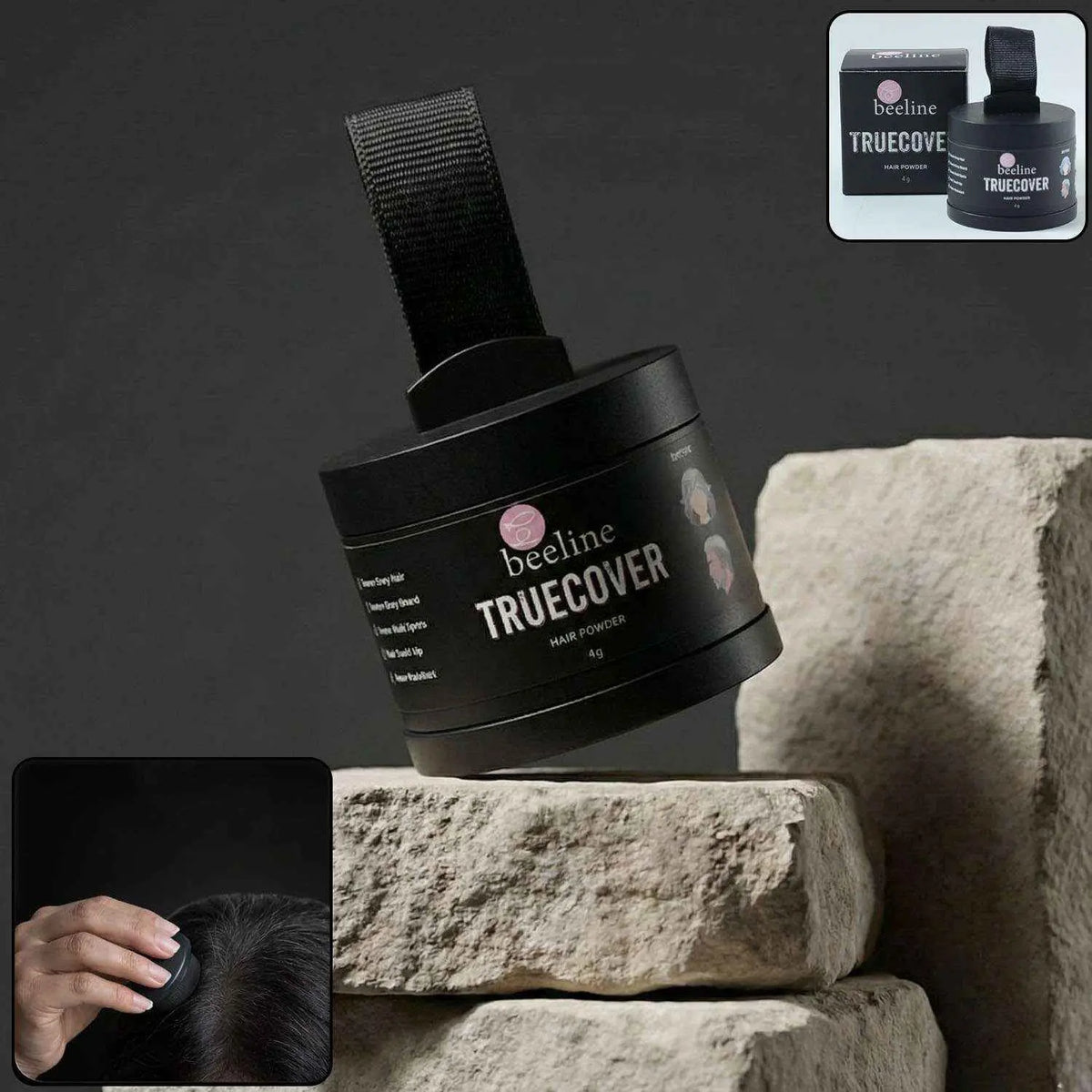 Magic Hairline Color Powder (1 Pc 4 Black Color)