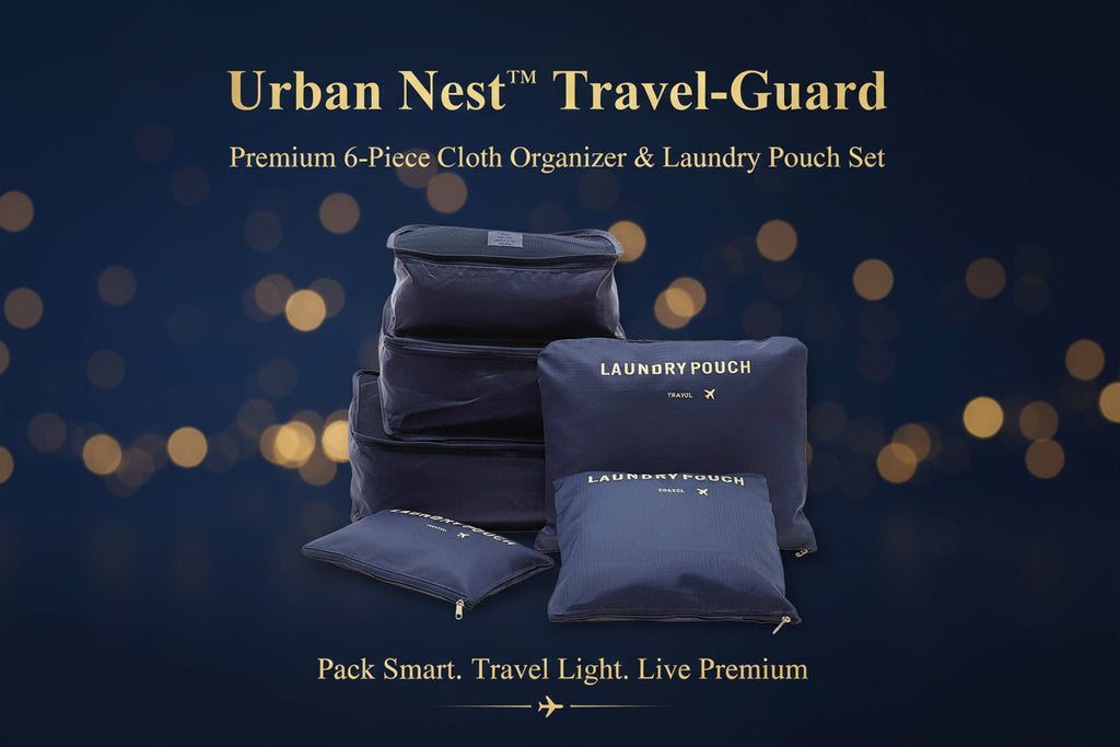 0192 Cloth Organizer Pouch Laundry Zipper Bags (6 Pcs)