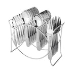 Stainless Steel Cutlery Set With Elegant Storage Stand (24 Pc)