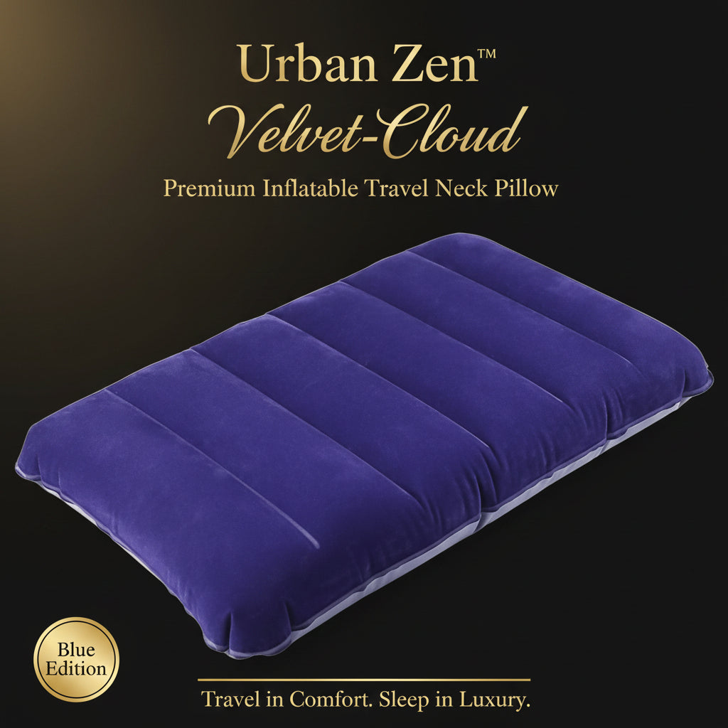 510 Velvet Air Inflatable Travel Pillow (Blue)