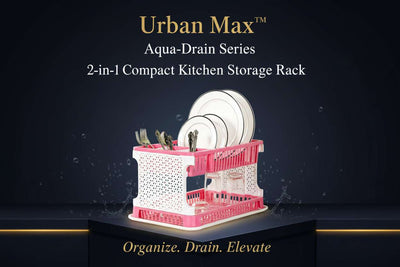 Urban Max™ Aqua-Drain Series – 2-in-1 Compact Kitchen Storage Rack - Mr Urban Choices