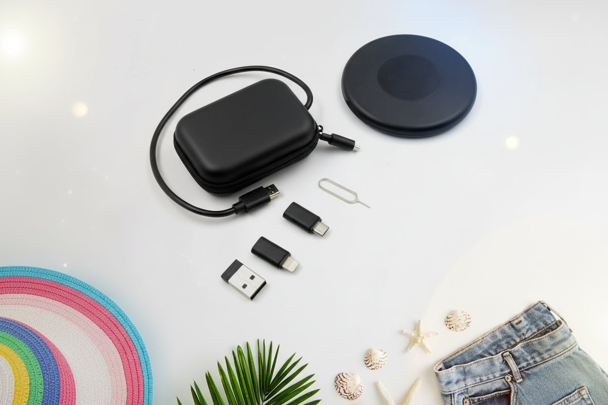 Urban Connect™ 5-in-1 Fast Charge Cable Case – Compact USB-C, Micro & Lightning Adapter Kit