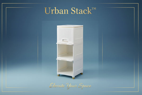 Urban Stack™ Triple-Layer Storage Cabinet – Versatile Foldable Drawer Unit for Organization