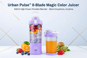 Urban Pulse™ 8-Blade Magic Color Juicer – 600ml High-Power Portable Blender - Mr Urban Choices