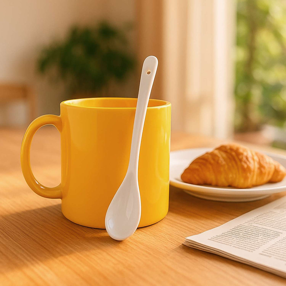 Elegant Ceramic Mug With Matching Spoon - Mr Urban Choices