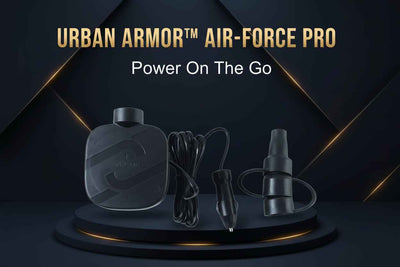 Urban Armor™ Air-Force Pro – Portable Electric Tire Inflator & Air Pump Set