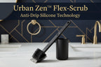 6659 Silicone Toilet Brush With Slim Holder Flex Toilet Brush Anti-drip Set Toilet Bowl Cleaner Brush