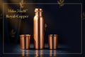 Copper Water Bottle 2 Glasses With Gift Box (3 Pcs Set)