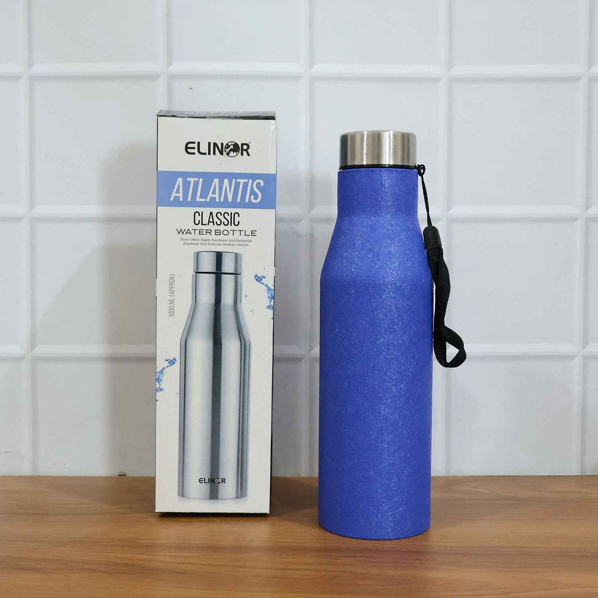 Classic Stainless Steel Water Bottle Blue Color (1000 Ml 1 Piece) - Mr Urban Choices
