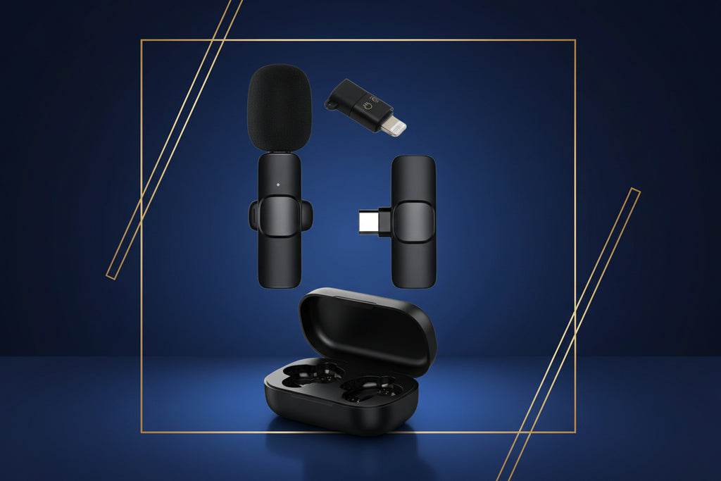 12639 Intelligent Noise Cancelling Live Streaming Clip On Microphone For Type-c  For Iphone With Charging Mini Wireless Lapel Collar Microphone