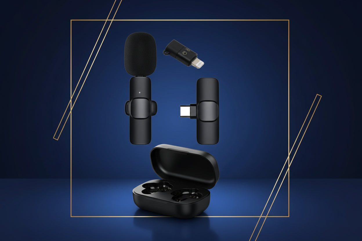 12639 Intelligent Noise Cancelling Live Streaming Clip On Microphone For Type-c  For Iphone With Charging Mini Wireless Lapel Collar Microphone