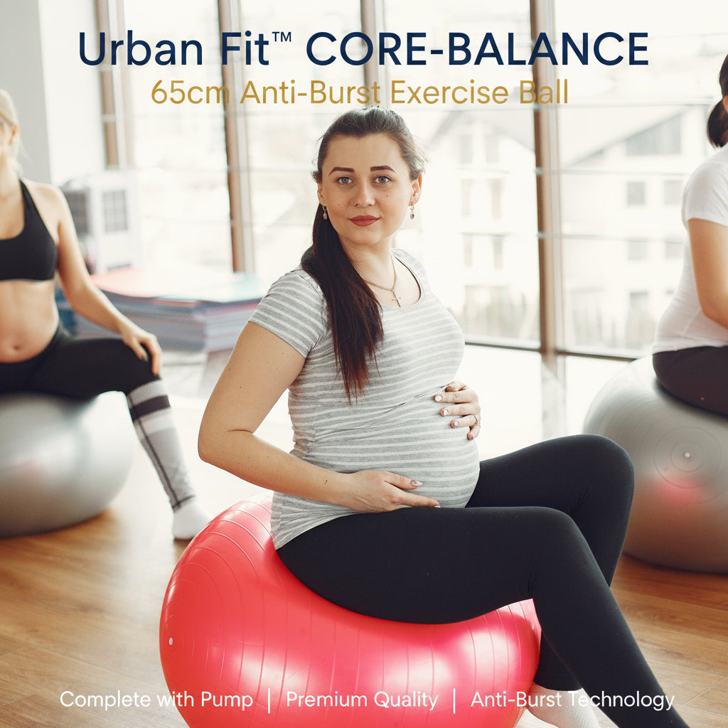 9091 Anti Burst 65 Cm Exercise Ball With Inflation Pump Non-slip Gym Ball For Yoga Pilates Core Training Exercises At Home And Gym- Suitable For Men And Women