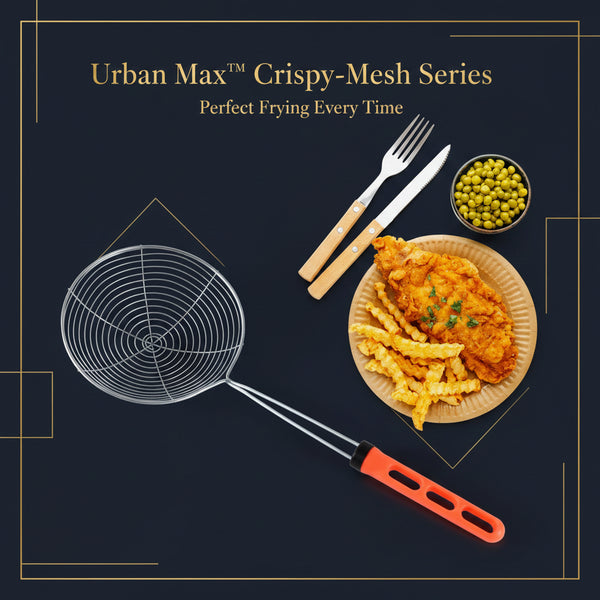 Urban Max™ Crispy-Mesh Series - Stainless Steel Deep Fry Strainer with Long Handle