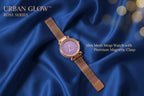 Elegant Rose Gold Mesh Strap Analog Wrist Watch For Women (1 Pc)