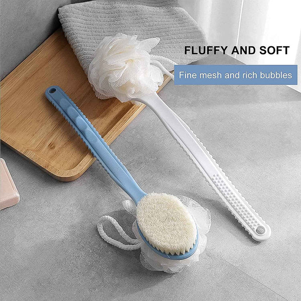 2in1 Bath Brush With Long Handle - Mr. Urban Choices