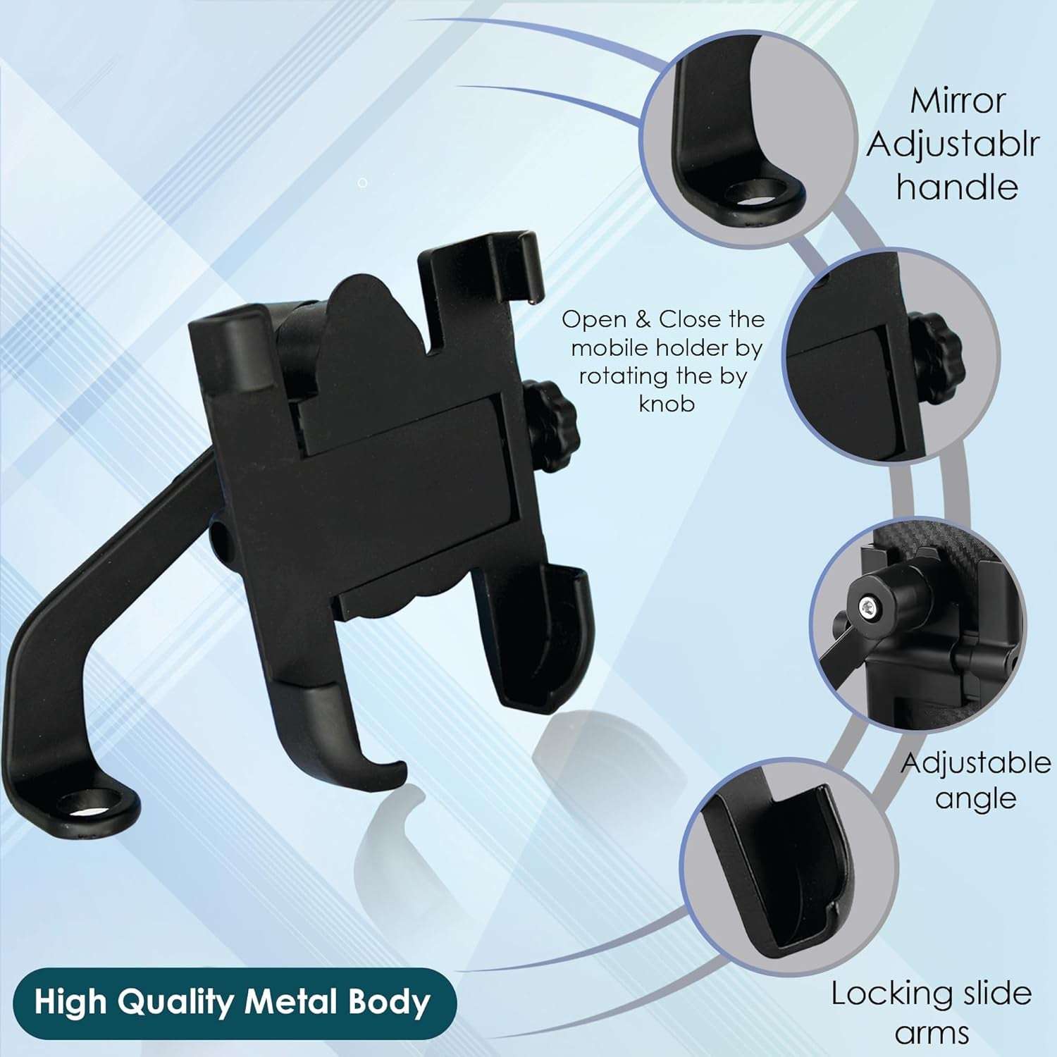 Urban Max™ Iron-Grip – Premium Full Metal 360° Bike Mobile Holder - Mr. Urban Choices