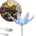 13074 Lotus Flower Lamp With Music Touch Open And Close Usb Rechargeable (1 Pc)