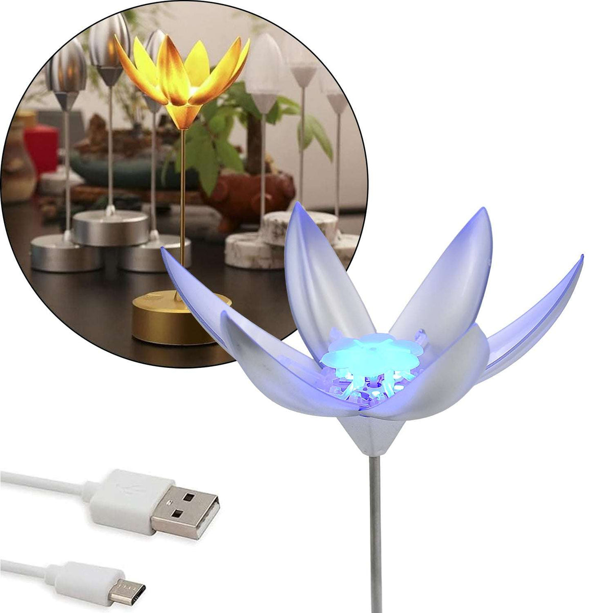 Urban Zen™ Divine Lotus – Touch-Control Blooming Flower Lamp with Music - Mr Urban Choices