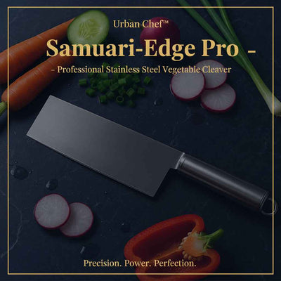 Urban Chef™ Samurai-Edge Pro – Professional Stainless Steel Vegetable Cleaver - Mr. Urban Choices