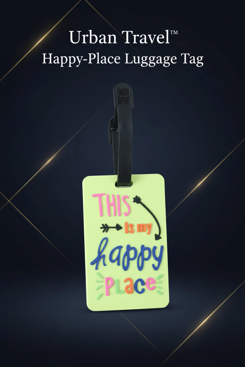 Colorful This Is My Happy Place Travel Identification Luggage Bag Tag (1 Pc)