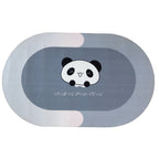 Anti-slip Cartoon Panda Printed Bathroom Floor Mat (1 Pc 89 X 59 Cm)