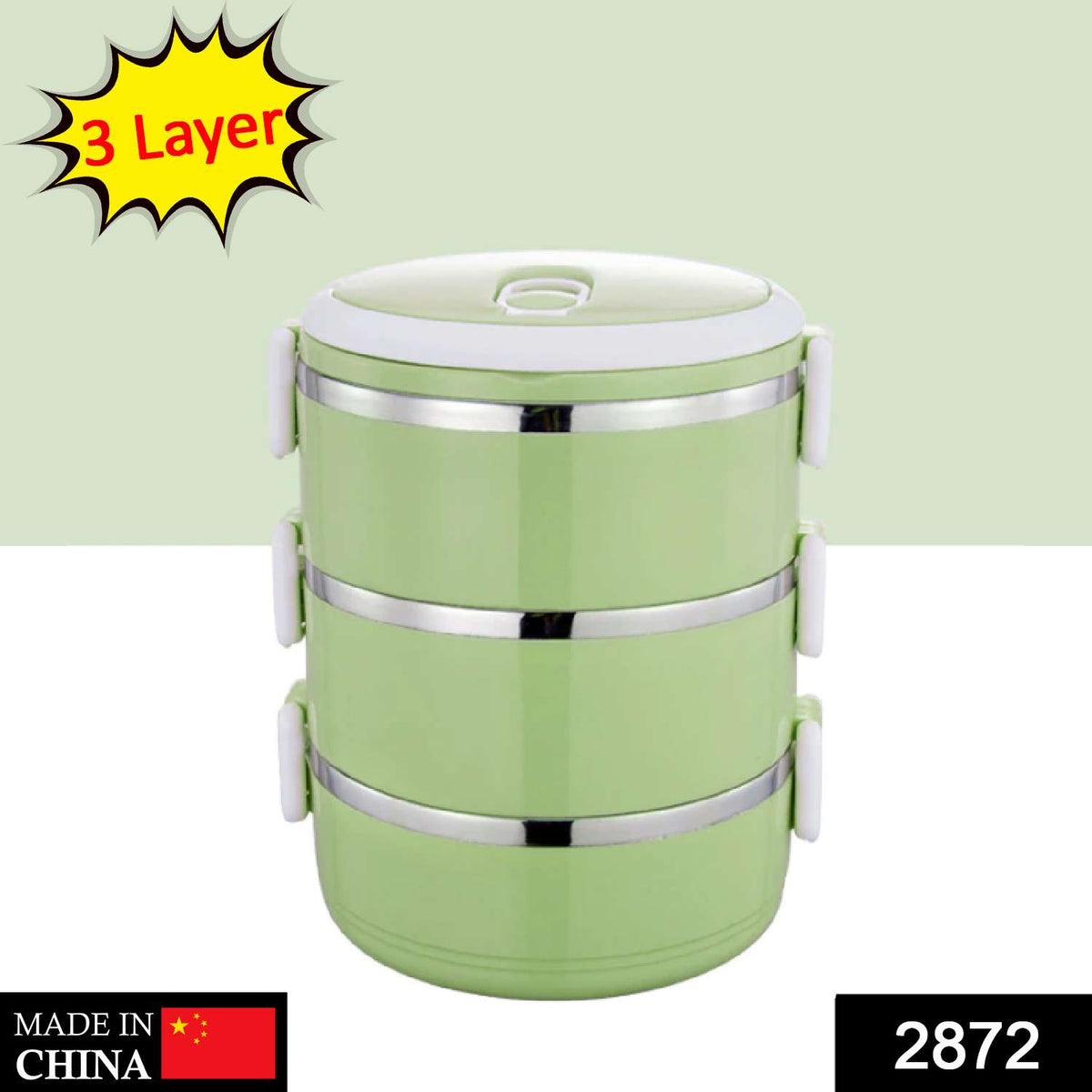 Urban Dine™ 3-Layer Lunch Box – High-Capacity Insulated Meal Carrier - Mr Urban Choices