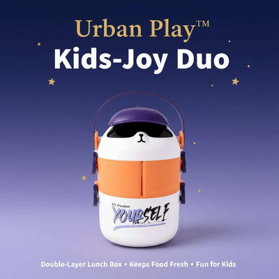 Urban Play™ Kids-Joy Duo – Cute Cartoon Double-Layer Lunch Box - Mr Urban Choices