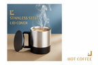 5565 Stainless Steel Coffeetea Cup Stainless Steel Lid Cover Hot Coffeetea Mug Hot Insulated Double Wall Stainless Steel Coffee And Milk Cup With Lid  Handle Easy To Carry - Coffee Cup (1 Pc)