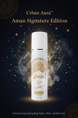 Urban Aura™ Aman Signature Edition – Premium Long-Lasting Body Spray (50ml)