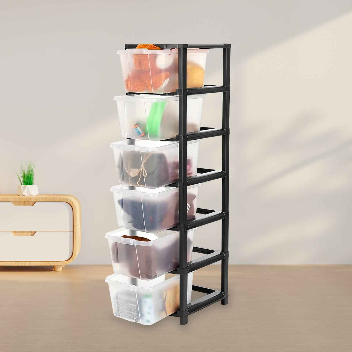 6-layer Modular Plastic Drawer Storage Cabinet - Mr Urban Choices