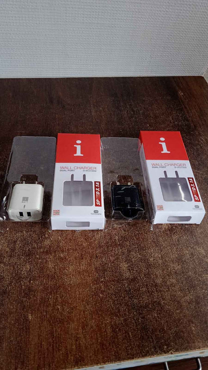 Iball Dual Usb Wall Charger 5v3.1a High-speed Dual Port Fast Charging Adapte (1 Pc) - Mr Urban Choices
